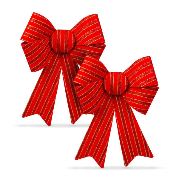 Afbeelding van Strikdecoratie - glinsterend, rood - 13 x 17 cm - 2 stuks / verpakking 1 Stuks [58959] - 02 58959 web