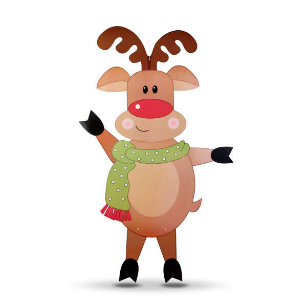 Afbeelding van Kerstdecoratie - rendier - papier - 90 cm 1 Stuks [58965C] - 02 58965C web