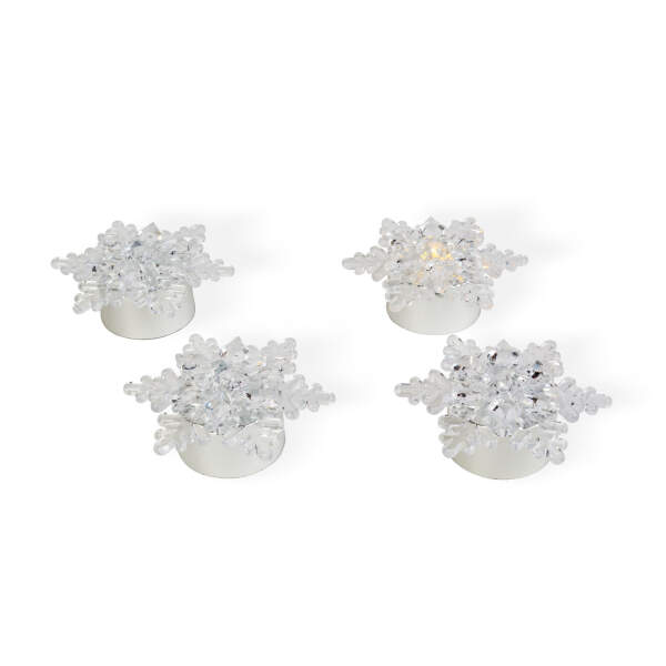 Afbeelding van LED-ijskristaldecoratie - op batterijen - 4 stuks / verpakking 1 Stuks [58974] - 02 58974 web