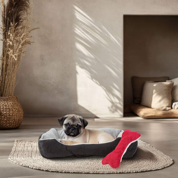 Afbeelding van Hondenbed - 60 x 45 x 15 cm - zwart 1 Stuks [60043A] - 02 60043A web