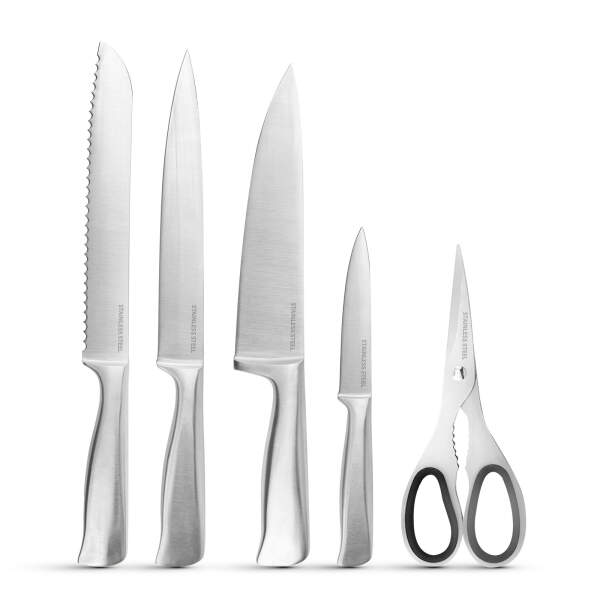 Afbeelding van Messenset met houder - 7-delig - roestvrij staal 1 Stuks [BW1025] - 02 BW1025 web