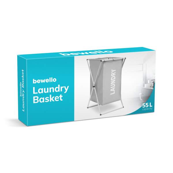 Afbeelding van Wasmand - stof, met opvouwbaar metalen frame - 37,5 x 38 x 57 cm 1 Stuks [BW2034A] - 02 BW2034A web