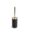 Afbeelding van Toiletborstel + houder - mat zwart / goud 1 Stuks [BW3020D] - 02 BW3020D web