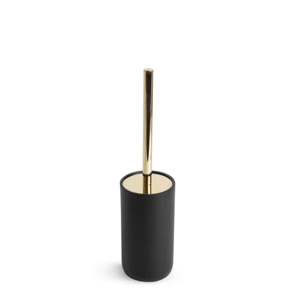 Afbeelding van Toiletborstel + houder - mat zwart / goud 1 Stuks [BW3020D] - 02 BW3020D web