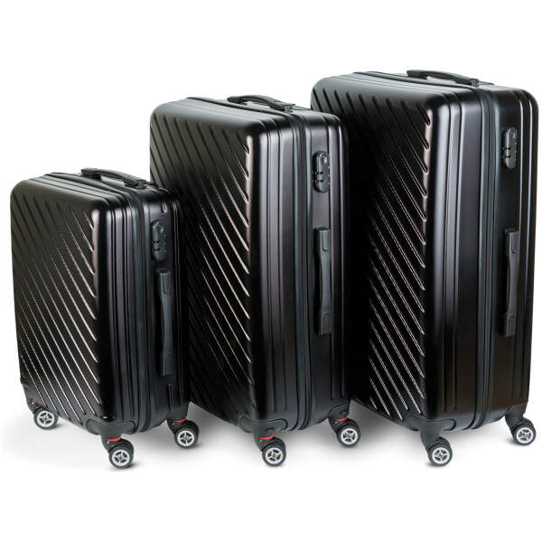 Afbeelding van 3-delige hardcase kofferset - zwart - 2x groot, 1x klein (76+72+55 cm) 1 Stuks [BW3041] - 02 BW3041 web