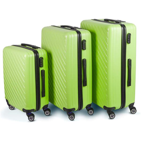 Afbeelding van 3-delige hardcase kofferset - groen - 2x groot, 1x klein (76+72+55 cm) 1 Stuks [BW3042] - 02 BW3042 web