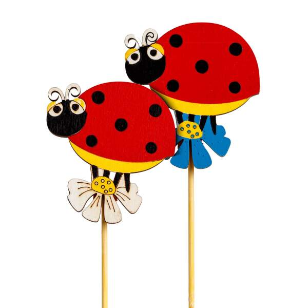 Afbeelding van Paaldecoratie - lieveheersbeestje - 2 soorten - 30 cm 1 Stuks [CMK-6210] - 02 CMK 6210 web
