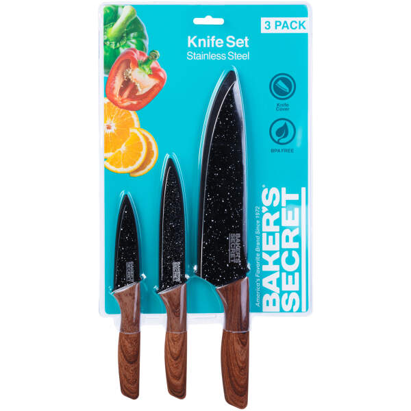 Afbeelding van Baker's Secret - Set van 3 keukenmessen + mesbeschermer 1 Stuks [DA00991] - 02 DA00991 web