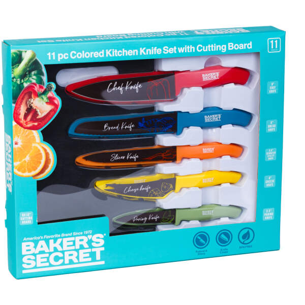 Afbeelding van Baker's Secret - 11 kleurrijke keukenmessen 1 Stuks [DA00993] - 02 DA00993 web