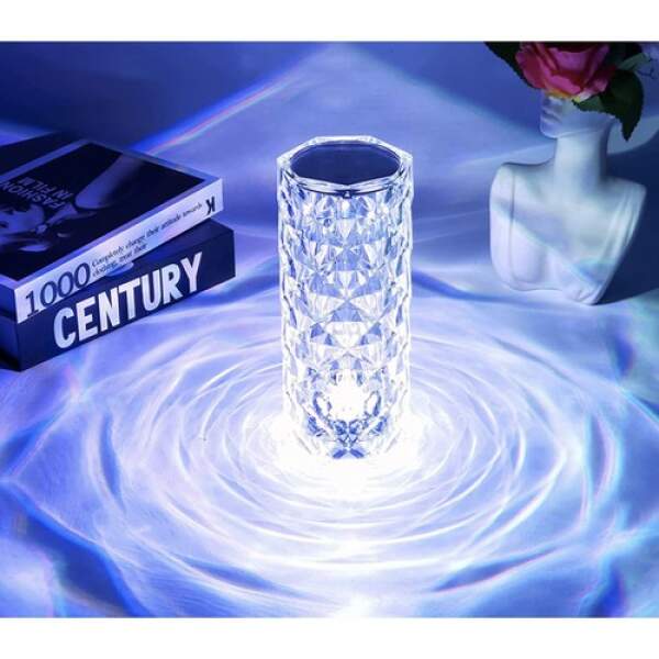 Afbeelding van RGB LED-lamp met rozeneffect - op batterijen - acryl - USB 1 Stuks [DA01021] - 02 DA01021 web