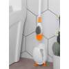 Afbeelding van Toiletborstel in de vorm van eend met houder - oranje / wit 1 Stuks [DA01113] - 02 DA01113 web