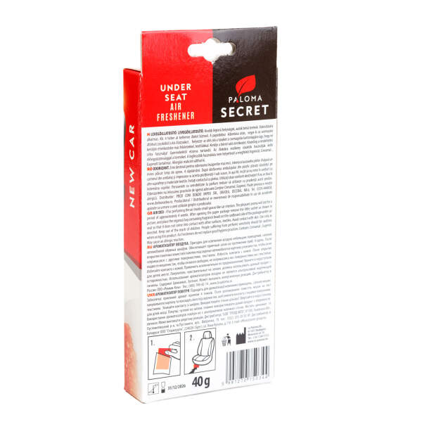 Afbeelding van Luchtverfrisser - Paloma Secret - Onder de stoel - Nieuwe auto - 40 g 1 Stuks [P03524] - 02 P03524 web