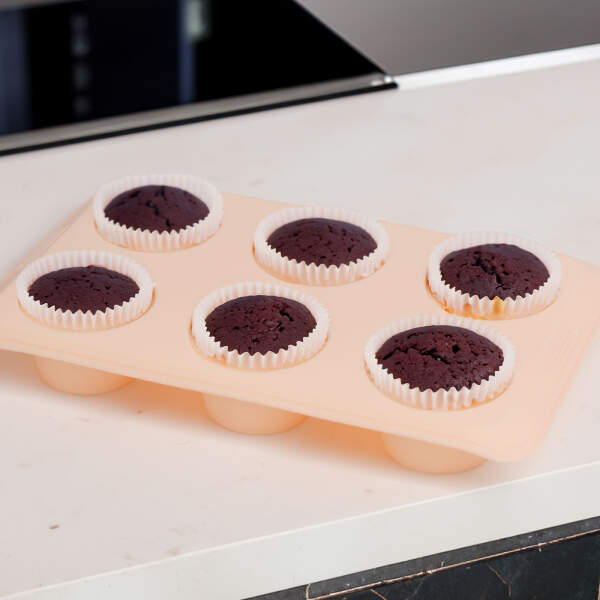 Afbeelding van Siliconen bakvorm - muffin - 30 x 18 x 4,2 cm 1 Stuks [57532P] - 02b 57532P web