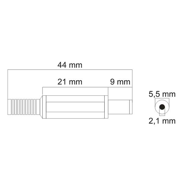 Afbeelding van DC-stekker met trekontlasting 5 Stuks [05149] - 03 05149 draw