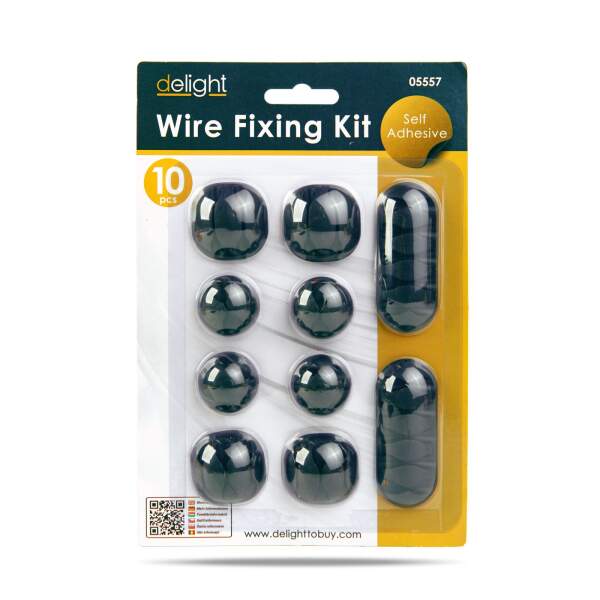 Afbeelding van Kabelbevestigingsset - zelfklevend - zwart - 10 stuks / verpakking 1 Stuks [05557] - 03 05557 web