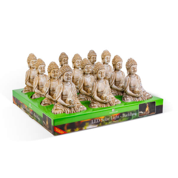 Afbeelding van Solar Boeddha - 1 LED - 12,5 x 8,5 x 19 cm - 2 soorten 1 Stuks [11269] - 03 11269 web