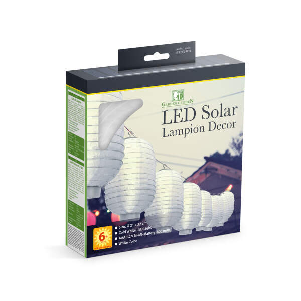 Afbeelding van Solarlantaarn - wit - koelwitte LED - 21 cm 1 Stuks [11399G-WH] - 03 11399G WH web