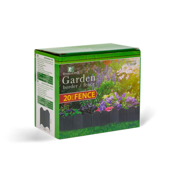 Afbeelding van Tuinborder / schutting - 15 x 14 cm - zwart - 20 stuks / pak 1 Stuks [11468P] - 03 11468P web