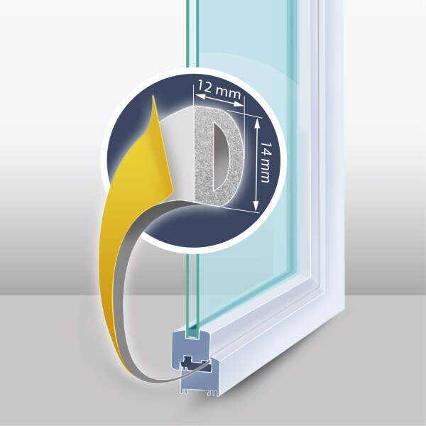 Afbeelding van Zelfklevende deur-/raamafdichting 1 Stuks [11599WH-12-40] - 03 11599WH 12 40 web
