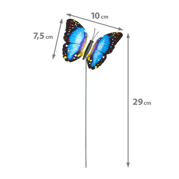 Afbeelding van Decoratieve vlinder - diverse soorten - 29 cm - kunststof 1 Stuks [11699] - 03 11699 web