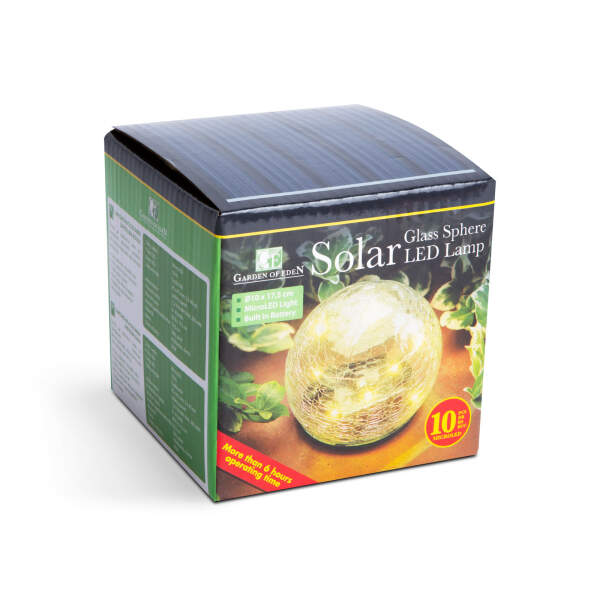 Afbeelding van Solar glazen bol - 10 cm - 10 warmwitte LED's 1 Stuks [11760A] - 03 11760A web