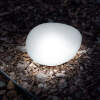 Afbeelding van Solarlamp - kiezelvorm - mat glas - 165 x 142 x 115 mm - warmwitte LED 1 Stuks [11768] - 03 11768 web