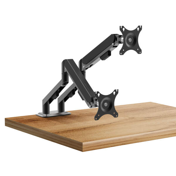 Afbeelding van Dubbele LCD-monitorarm - hendel, telescopisch - tafelmontage - 62 cm, 30" 1 Stuks [39684] - 03 39684 web
