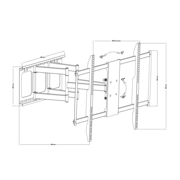 Afbeelding van TV-muurbeugel 1 Stuks [39690] - 03 39690 web