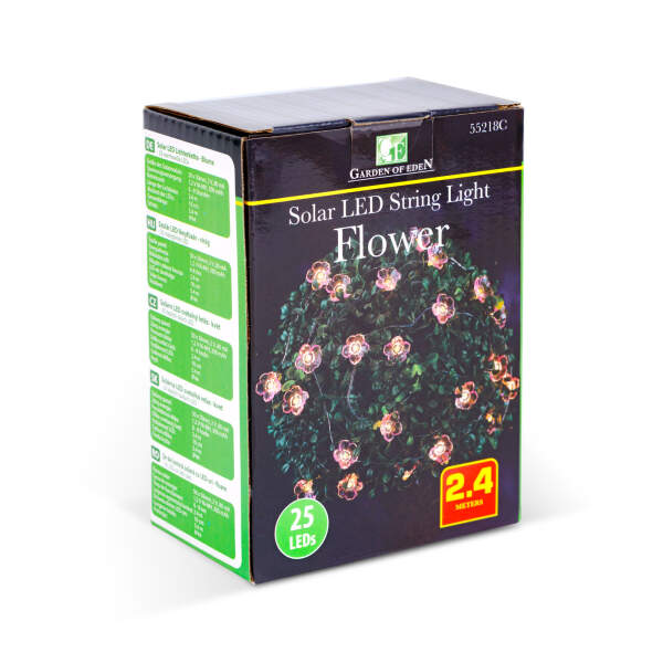 Afbeelding van Solar lichtsnoer - bloem - 2,4 m - 25 warmwitte LED's 1 Stuks [55218C] - 03 55218C web