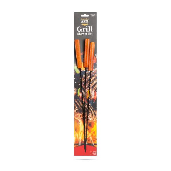 Afbeelding van BBQ Spiesenset - recht - 49,5 cm - 3 stuks / verpakking 1 Stuks [56289] - 03 56289 web