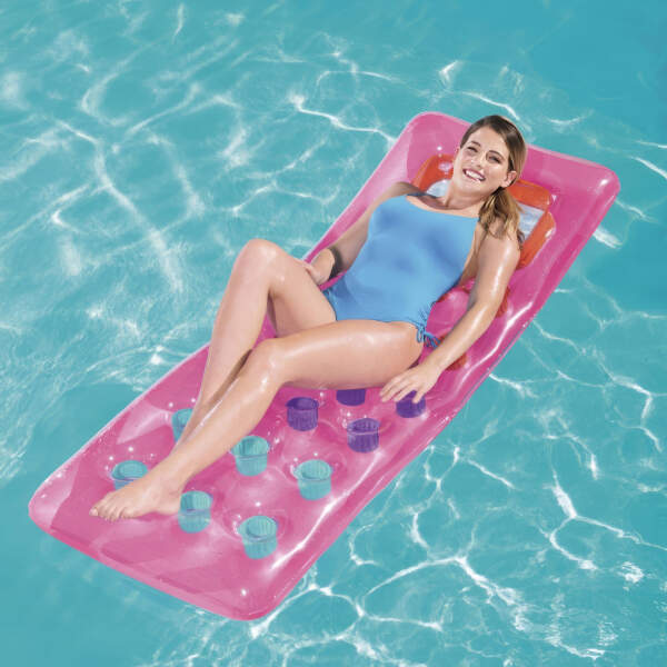 Afbeelding van Opblaasbare drijvende matras - roze - 188 x 71 cm 1 Stuks [56408C] - 03 56408C web