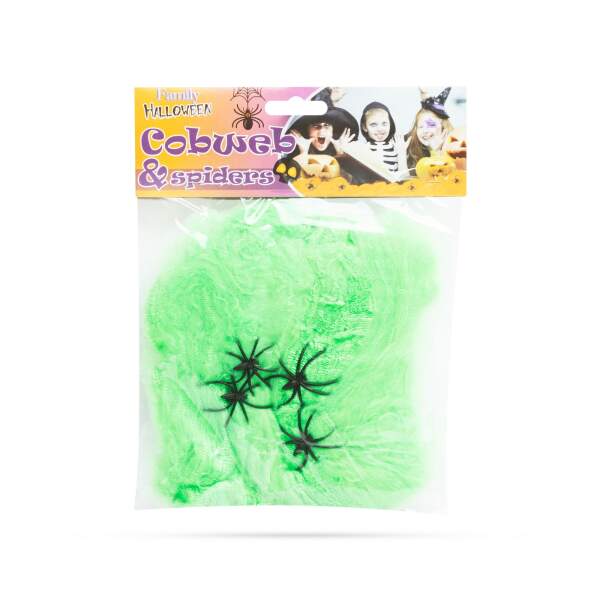 Afbeelding van Spinnenweb en spin - groen - 4-5 m² 1 Stuks [56510A] - 03 56510A web