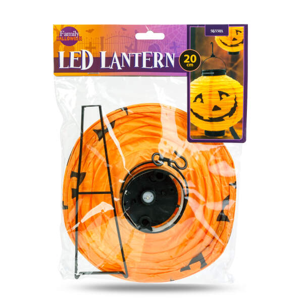 Afbeelding van Lampion - LED pompoen - 2 x AAA - 20 cm 1 Stuks [56550A] - 03 56550A web