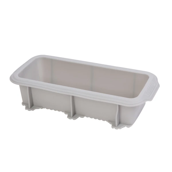 Afbeelding van Siliconen bakvorm - grijs - 27,5 x 12,5 x 6,2 cm 1 Stuks [57531G] - 03 57531G web