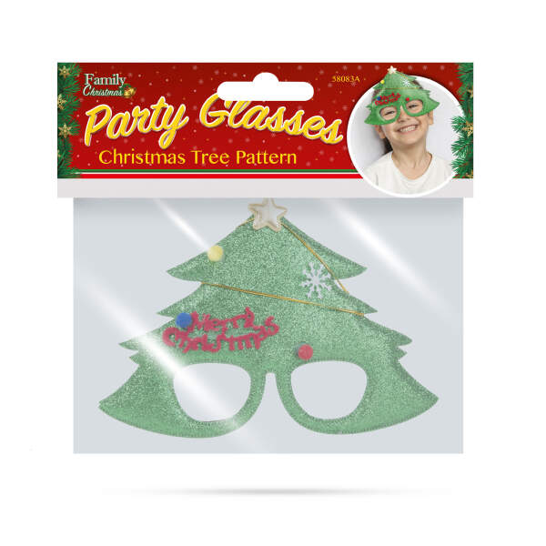 Afbeelding van Feestbril - Kerstboompatroon 1 Stuks [58083A] - 03 58083A web