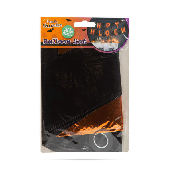 Afbeelding van Halloween ballonnenset - "Happy Halloween" - met lint 1 Stuks [58142] - 03 58142 web