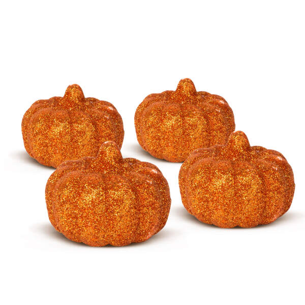 Afbeelding van Halloween pompoendecoratie - 5,2 cm - schuim - glitter - 4 stuks / verpakking 1 Stuks [58188] - 03 58188 web 1