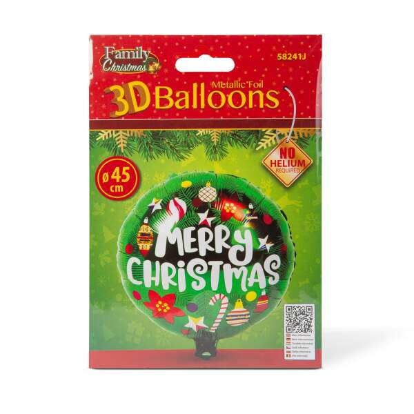 Afbeelding van Kerstballon - aluminiumfolie - bol - 45 cm 1 Stuks [58241J] - 03 58241J web