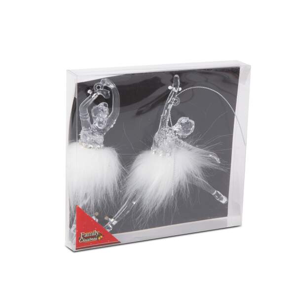 Afbeelding van Kerstversiering - acryl balletdanseres - 14 x 4 x 4 cm - 2 stuks / verpakking 1 Stuks [58512] - 03 58512 web