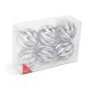 Afbeelding van Kerstboomdecoratieset - glinsterende zilveren baldecoratie - 7 cm - 6 stuks / verpakking 1 Stuks [58522B] -
