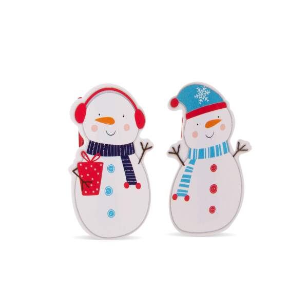 Afbeelding van Kerstclip met lint - Sneeuwmam - 22 x 35 mm - 18 stuks, 2 m / verpakking 1 Stuks [58526B] - 03 58526B web
