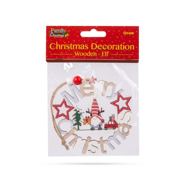 Afbeelding van Kerstdecoratie - Houten, elf - 11 cm 1 Stuks [58548B] - 03 58548B web