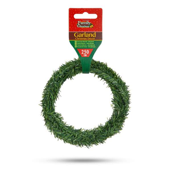 Afbeelding van Kerstversiering - groene slinger - 2,5 m 1 Stuks [58559A] - 03 58559A web