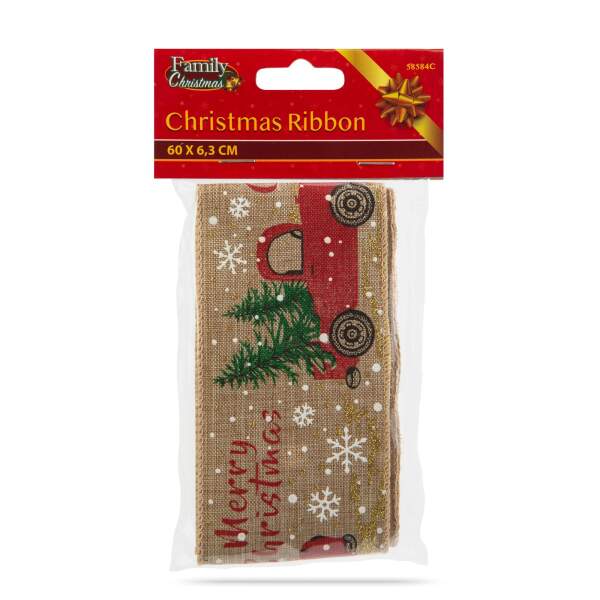 Afbeelding van Kerstlint - bruin - 60 x 6,3 cm 1 Stuks [58584C] - 03 58584C web