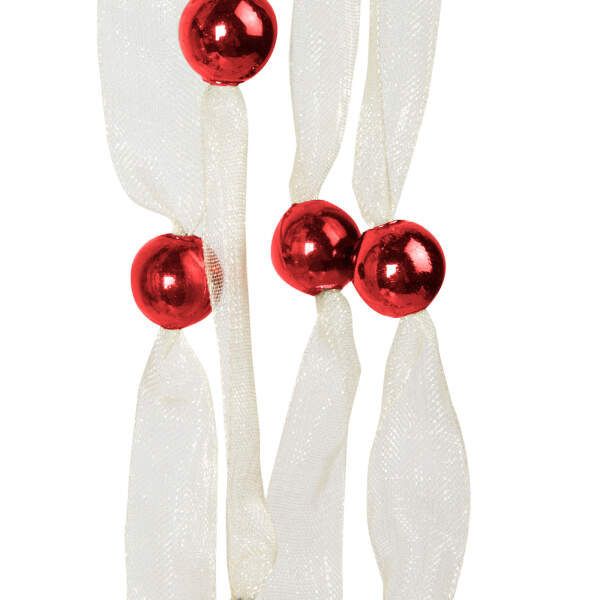 Afbeelding van Kerst organza slinger - 2,7 m - 10 mm - rood 1 Stuks [58615A] - 03 58615 web