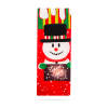 Afbeelding van Kerst drankfleshouder met lint - Sneeuwpop - polyester - 32 x 12,5 cm 1 Stuks [58727B] - 03 58727B web