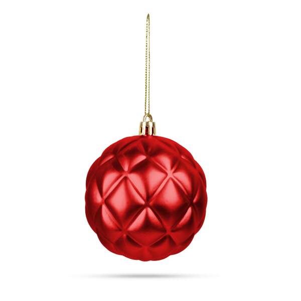 Afbeelding van Kerstboomdecoratieset - baldecoratie - rood - 6 stuks / verpakking 1 Stuks [58762C] - 03 58762C web