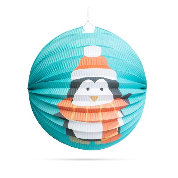 Afbeelding van Kerstlantaarn - met pinguïnpatroon - 25 cm 1 Stuks [58765C] - 03 58765C web