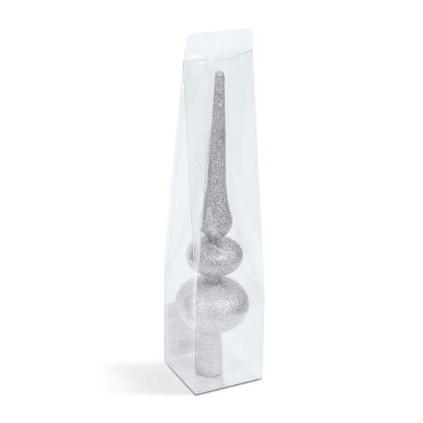 Afbeelding van Kerstboomtopversiering - zilver, glitter - 30 x 7 cm 1 Stuks [58780B] - 03 58780B web