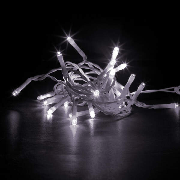 Afbeelding van Lichtgordijn - 100 LED's - middenwit - netvoeding - IP44 - 2,2 m - 8 programma's 1 Stuks [58902C] -